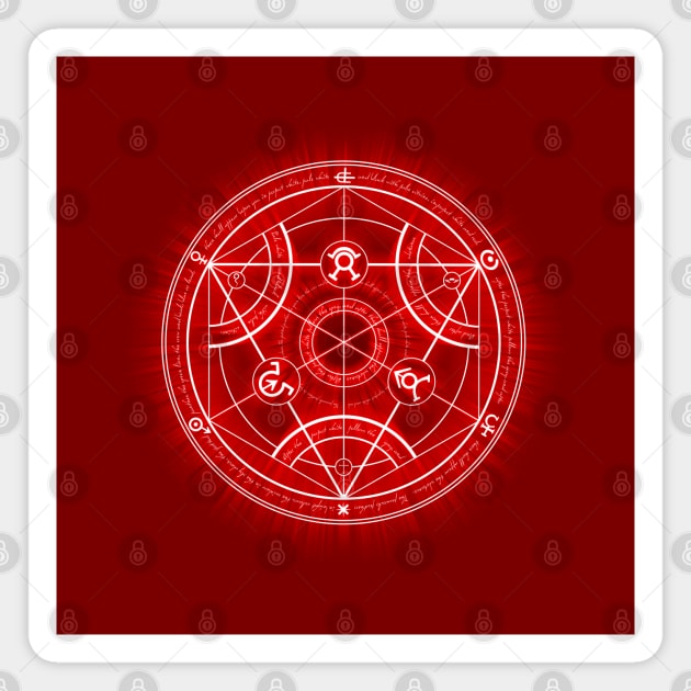 Human Transmutation Circle -red- Magnet by R-evolution_GFX